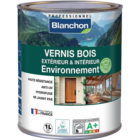 Blanchon – Vernis pour bois extérieur incolore satiné 2,5L – Hydrofuge et anti UV – Séchage rapide 3h – Protection efficace contre humidité