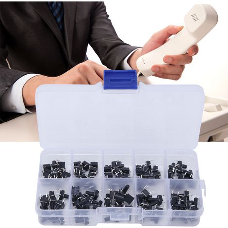 100 Stück wasserdichte Mikro-Taster mit 10 Werten, 6 x 6 x 4,3–13 mm, taktil. (1/5)