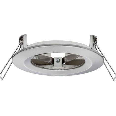 93637 spots encastrés LED Nova 2Easy kit de 3 rond fixe 230V 51mm max 3x35W lampe encastré Acier brossé lumière enc. Alu zinc spot pr plafond (1/4)