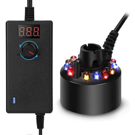 Machine à brouillard pour fontaine, bassin et humidificateur d'air, compatible Halloween, prise américaine noire (1/4)