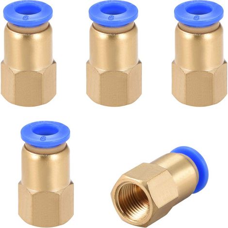 1/8 G Female 6 mm Push Coupling Quick Pneumatic 2pc (1/4)