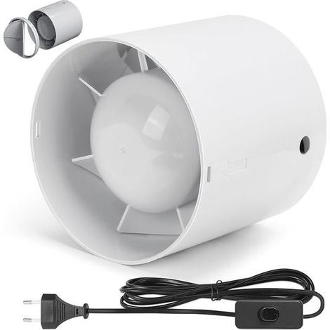 Ventilateur Tubulaire 100 mm Extracteur d'Air VMC (1/5)