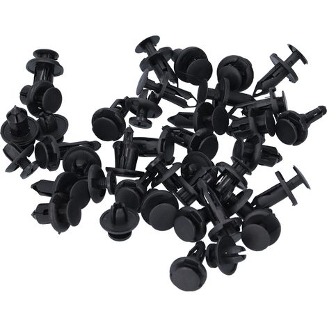 Lot de 40 pièces : kit d'accessoires en nylon pour panneaux de porte (clips de fixation, boutons-pression, rivets décoratifs)