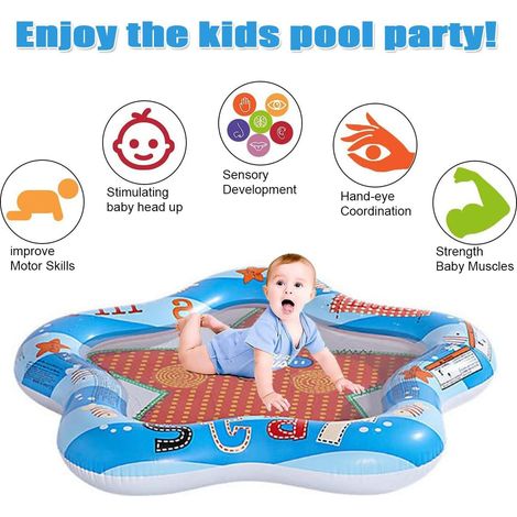 JASODI Piscine gonflable pour enfants, piscine gonflable pour enfants avec glissade d'eau pour