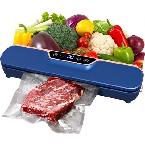 Longziming - Machine d'emballage sous vide 25 cm de large - Aspiration puissante de 62 kPa - Scellage - Appareil de conservation des aliments pour la cuisine - Machine à emballer sous vide avec écran (1/5)
