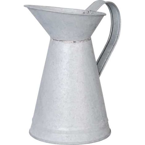 Esschert Design – Arrosoir en zinc patiné 20 cm – Bec verseur pour précision – Poignée métal confort – Gris