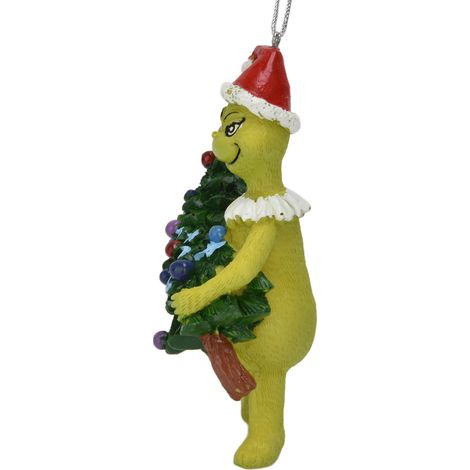 Pendentif Monstre Cheveux Verts Résine pour Décoration de Noël et Sapin (1/5)