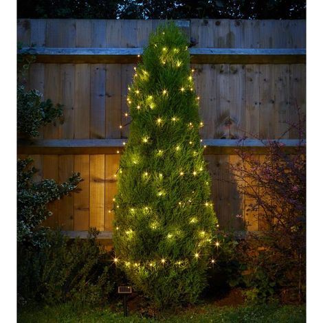 Guirlande solaire 200 leds blanc chaud 2 modes (1/3)
