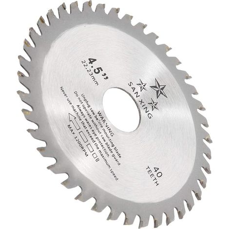 Lame De Scie Circulaire - 115 mm - 40 Dents - Alésage 22 2 mm - Pour Meuleuse D Angle - 1 Pièce