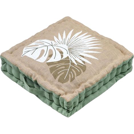 Coussin de sol Cambodge naturel 45 x 45 x 10 cm