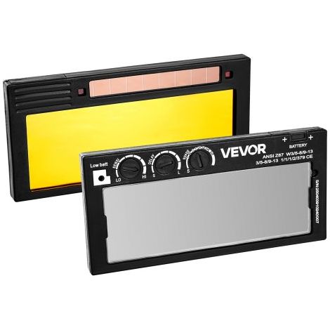 Lente de Soldadura de Oscurecimiento Automático de 108 x 51 mm, Tono 5-13 Ajustable, Color Verdadero, con Sensores de Arco Dobles, para la Mayoría de Cascos de Soldadura para TIG, MIG, ARC