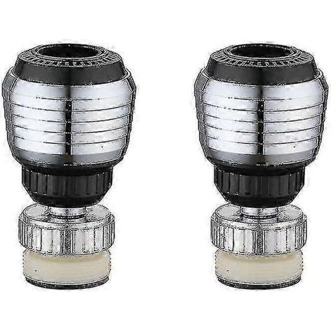 Aérateur de robinet réglable avec rotation à 360° pour cuisine et salle de bain, filtre à bulles (2 pièces) (1/5)