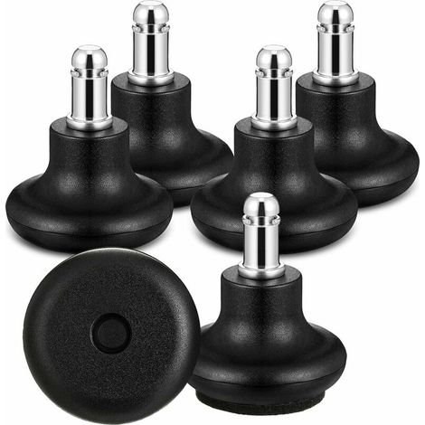 Cloche Glisse Roues de Cloche Chaise Bureau Remplacement Roues Pivotantes Chaise aux Roulettes Fixes, 2 Pouces Tabouret Haut Profil Cloche Glisse