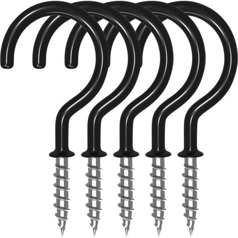 36 Stück – Schraubhaken für Blumenampeln & 1-1/4 Zoll schwarze Becherhaken – 36 Stück – Schraubhaken für Blumenampeln & 1-1/4 Zoll schwarze Becherhaken (1/5)