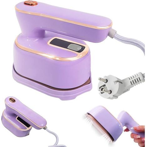 1 fer à repasser de voyage, mini fer à vapeur 1000 W, semelle en céramique, réservoir 100 ml, pour voyages et usage quotidien (1/5)