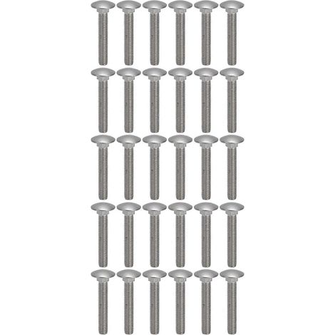 30 vis M8x1,25 en acier inoxydable A2, filetage carré grossier, DIN603M8x50 (1/5)