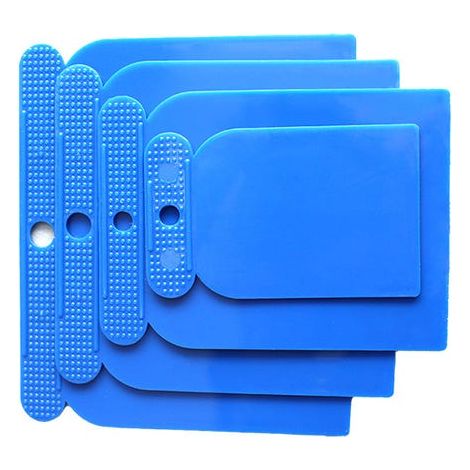 Set di 4 raschietti - spatola - raschietto per carrozzeria - per riparazione e restauro auto - blu (1/4)