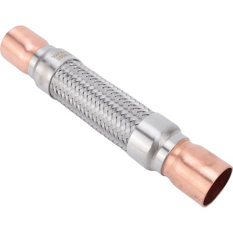 Tuyau métallique anti-vibration SUS316L cuivre 200mm, flexible absorbateur chocs pour climatisation et froid industriel, pression 4.5MPa (1/5)