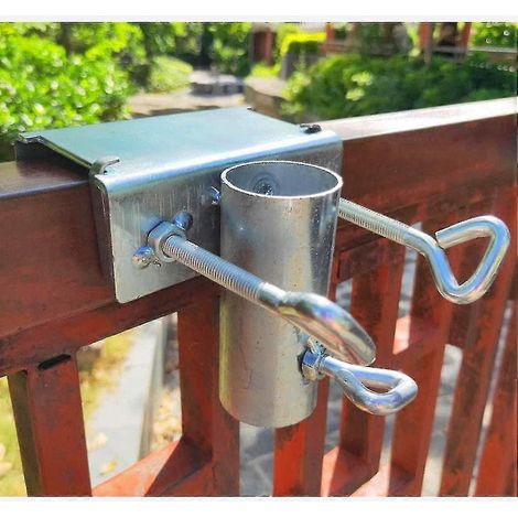 Support de parasol de jardin à pince, gain de place, pour balcon, terrasse, chaise, bureau, jetée, plage, patio, balcon, table, bateau. (1/3)