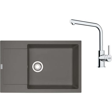 Franke Set - Set da cucina G261ŠK, lavello in fragranite MRG 611-78 BB e miscelatore FS 3230.031, pietra grigia/cromo 114.0700.728