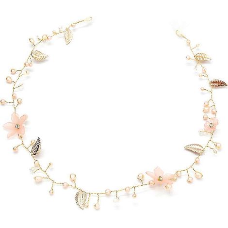 Haarband für Damen, Braut-Hochzeitstiara, Blumen-Haarschmuck, Schmuckanhänger für Mädchen