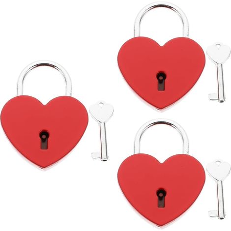 en m tal en forme de c ur 3 pi ces pour bagages et bijoux bo (1/5)