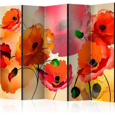 Paravento - Velvet poppies II [Room Dividers] - 225x172 (1/4)