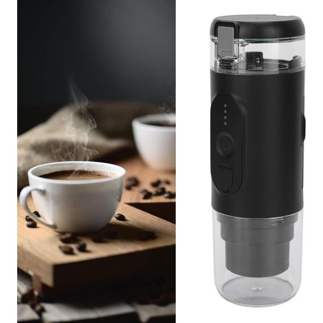 Portable Coffee Maker Travel Coffee Maker, Laughing Outdoors, Car, Office Compatible Capsule and Ground Coffee with USB Charging Travel Gadgets