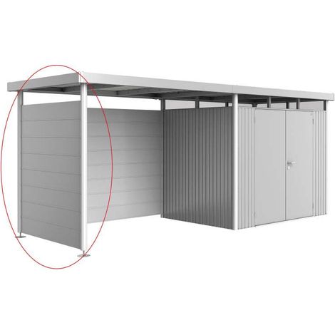 Parete laterale per tetto laterale casetta HighLine H2 argento metallizzato