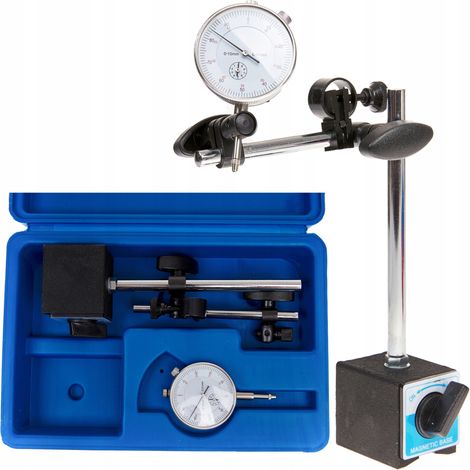 Messuhr und Stativ zur Messung der Unrundheit von Bremsscheiben 0-10 mm 0,01 mm (1/5)