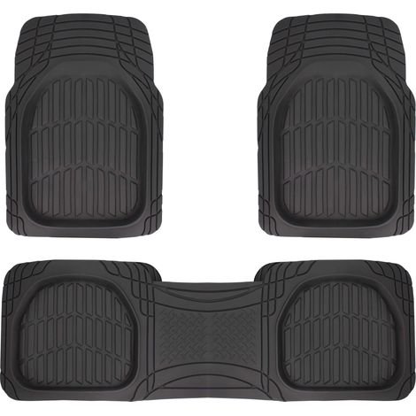 3 Tapis Caouchouc universels Deep Dish - Noir (1/5)