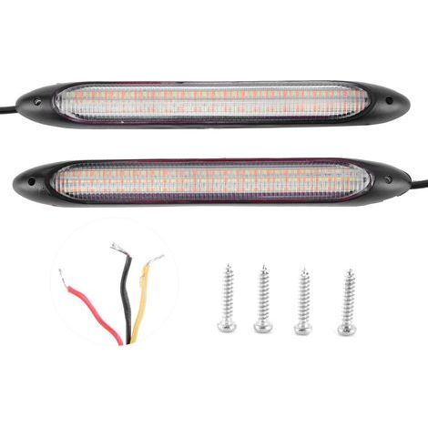 Barre lumineuse de jour pour voiture, universelle, 1 paire de feux de jour à LED, clignotants, couleur blanc/jaune, étanche, pièces automobiles (15,5 cm, 2 pièces) (1/5)