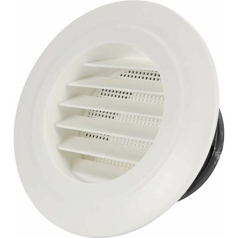 Ventilation Mouth - 100 mm Diameter - ABS Material - With Integrated Protective Grille - For Ducts And Fans - 1 Piece