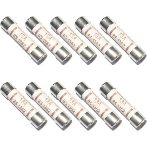 Lot de 10 fusibles standard en céramique 13 A pour appareils électroménagers et protection de circuit (1/3)