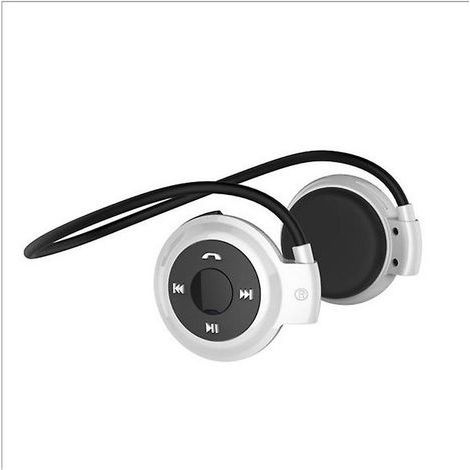 Auriculares deportivos inalámbricos con micrófono integrado en la banda para el sudor, auriculares Bluetooth que se colocan detrás de la cabeza, plegables y que caben en una cartera. (1/3)