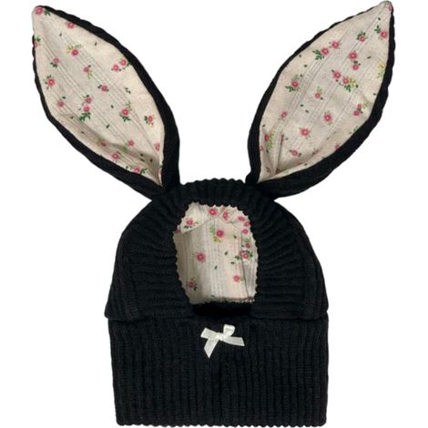 Cappello con orecchie da coniglio carine, gatto dispettoso di Halloween - Nero S