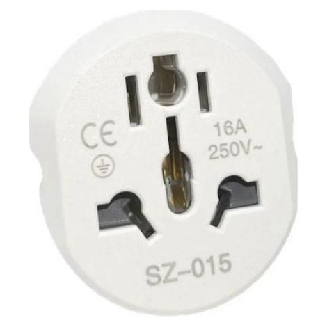 Adaptateur Voyage - Prise UE 2 Broches - Compatible Prises Murales Coréennes et Européennes - 16 A 250 V - ABS Ignifugé Cuivre - 1 Pièce (1/5)