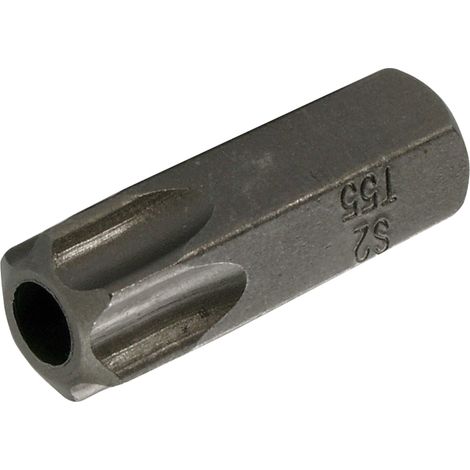 Bit Länge 30 mm Antrieb Außensechskant 10 mm (3/8") T-Profil (für Torx) mit Bohrung T55