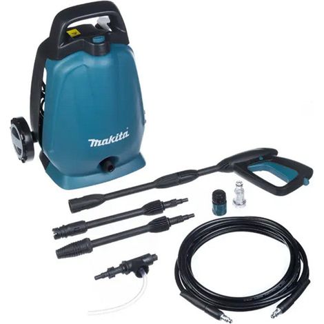 Makita – Nettoyeur haute pression électrique 1300W 100 bar – Débit 360 l/h – Flexible 5 m – Système TSS pour économie d'énergie