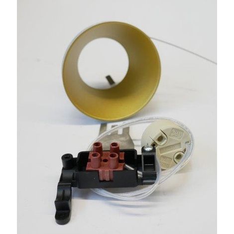 Spot encastre rond fixe dore Ø 74mm pour ampoule LED GU10 PAR16 50W max alim 230V IP20 KAP 80 FLOS (1/3)