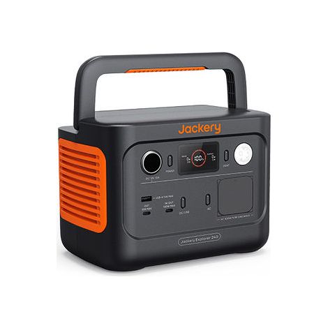 Jackery 21-0001-000213 Explorer 240 v2 Stazione di Alimentazione Portatile 256 Wh 300 W Batteria Ioni di Litio colore Nero Arancione