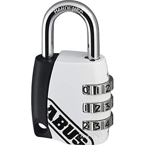 ABUS 535208-155/30WHITEB Candado combinación 30 mm 3 dígitos surtido blanco blister (1/4)