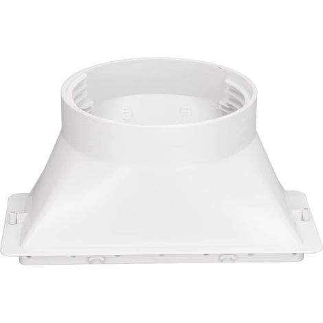 Coupleur de Tuyau AC, 5in Raccord de Connecteur Rectangulaire de Conduit D'échappement de Climatiseur, Adaptateur Dans le Sens Inverse des Aiguilles D'une Montre pour 130 mm Tuyau D'échappement (1/5)