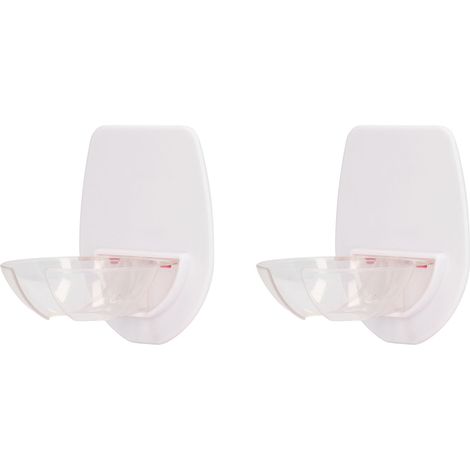 2 Porte-verre de douche transparent en plastique simple compact facile à installer pour baignoire salle de bain (1/5)