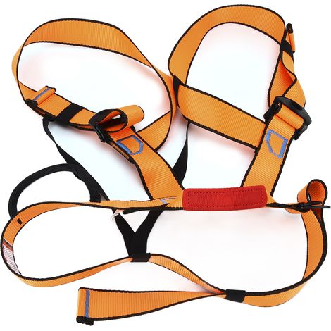 Ceinture de sécurité d'escalade orange haute capacité de charge, demi-corps, pour la protection en ingénierie de montagne (1/5)