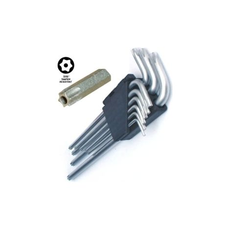 Chiavini torx forati set 9 pezzi