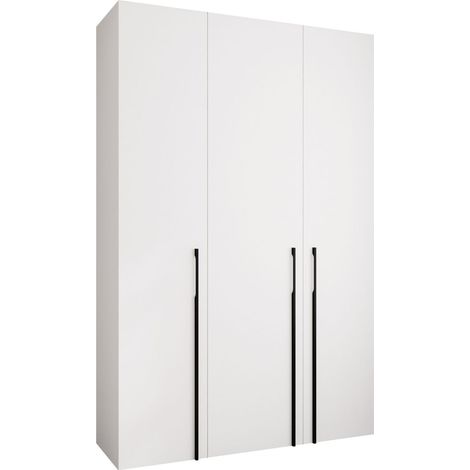 Armoire Hartford 571, Blanc, 246x160x42cm, Portes d'armoire: Avec des charnières, Nombre d'étagères: 7 (1/5)