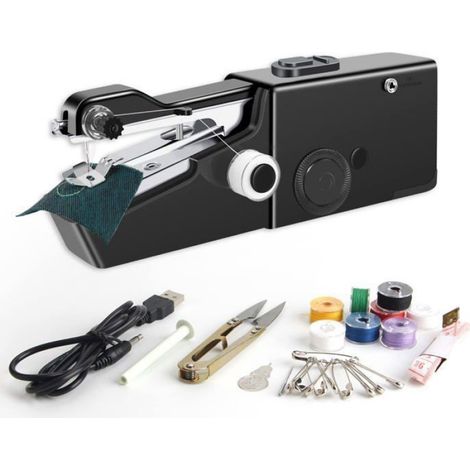 Mini Machine À Coudre - Portable - Enfileur Simplifié - Rechargeable Par Câble - 30 Accessoires (1/4)