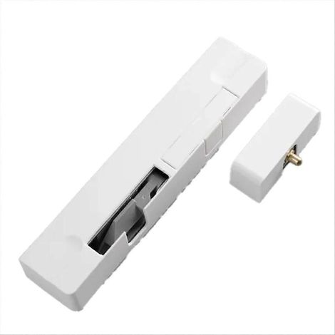 Butée de ferme-porte automatique, verrou de fermeture rétractable, ferme-porte automatique pour l'amélioration de l'habitat, blanc droit (1/5)