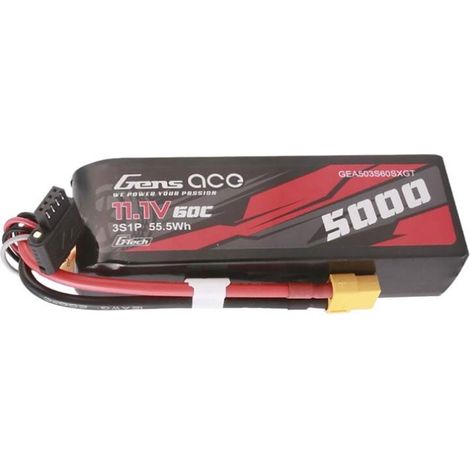 Batteria Lipo Gens ace G-Tech 5000mAh 11.1V 60C 3S1P con connettore XT60 (1/3)